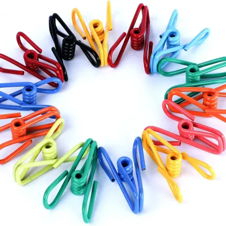 24 Pinces Pour Sacs À Frites - Porte-papier, , Sacs De Cuisine, Épingles À Linge Multicolore thumbnail 1