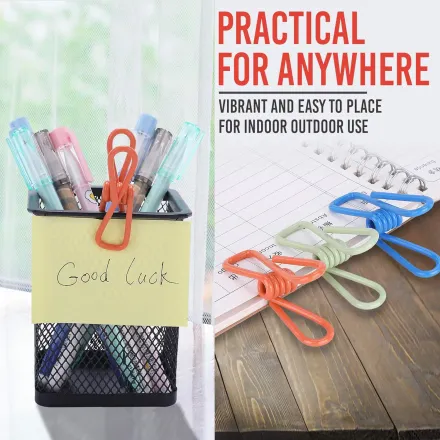 24 Pinces Pour Sacs À Frites - Porte-papier, , Sacs De Cuisine, Épingles À Linge Multicolore thumbnail 4