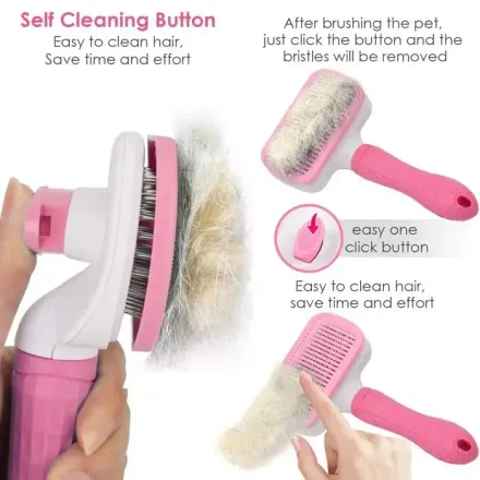 Brosse De Toilettage Chat Et Chien Anti-poils - Couleur Aléatoire thumbnail 3