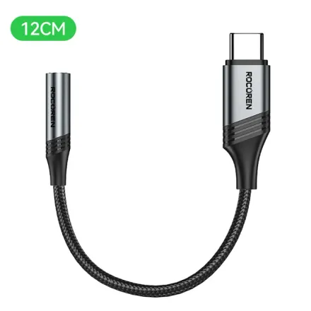 Câble Usb-c Vers Jack 3.5mm – Adaptateur Audio Numérique Haute Qualité Pour Iphone, Huawei, Samsung thumbnail 1