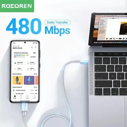 Câble Usb-c 60w 1m Charge Rapide Pd Pour Iphone 15 16 17 thumbnail 3
