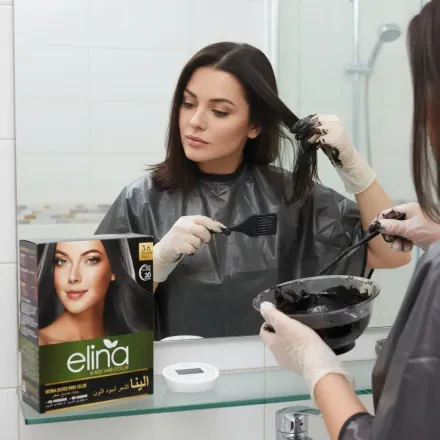 Poudre Colorante Capillaire - Elina - Couverture Complète Des Cheveux Blancs - Sans Ammoniaque thumbnail 4