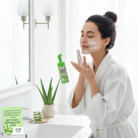 Mousse Nettoyante et Démaquillante à l’Aloe Vera thumbnail 4