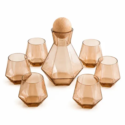 Service À Boisson En Verre (7 Pièces) – 1.2 L - Bronze thumbnail 1
