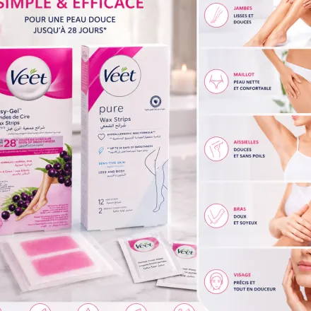Bandes De Cire Dépilatoires – Peau Douce Jusqu'à 28 Jours thumbnail 3