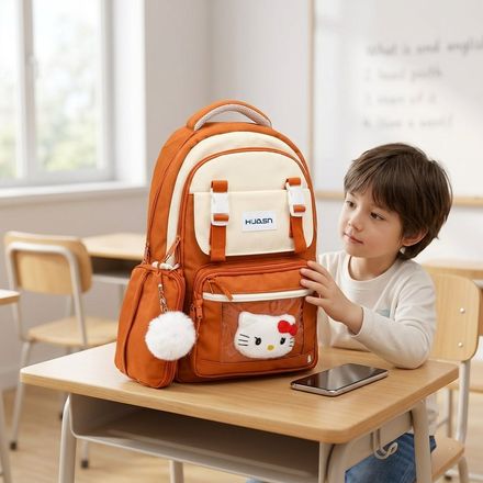 Ensemble 4 Pièces Sac À Dos Scolaire, Sac Cabas, Pochette Bandoulière Et Sac Pochon thumbnail 4