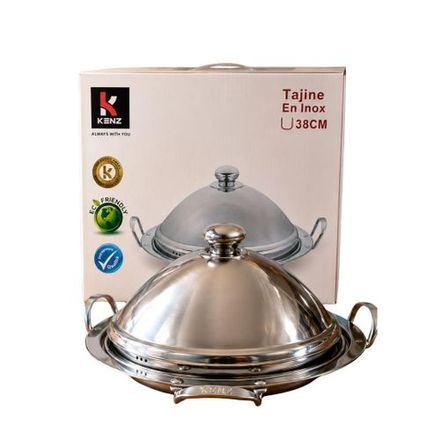 Tajine En Inox 38 Cm Acier Inoxydable Avec Fond Thermique Triple Couche - Hf-9352 thumbnail 2