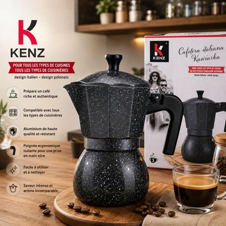 Cafetière Italienne 3 Tasses Effet Pierre, Lpa-864/3cup thumbnail 1