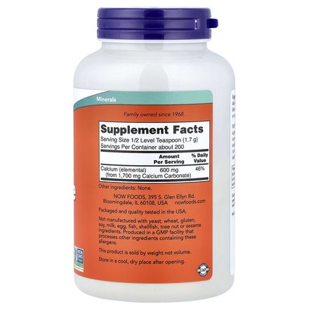Calcium Carbonate Pure Powder, 12 Oz (340 G) thumbnail 2