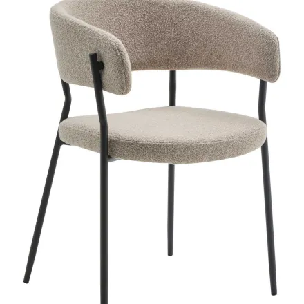 Simone Chaise De Salle A Manger En Tissu Bouclette thumbnail 1