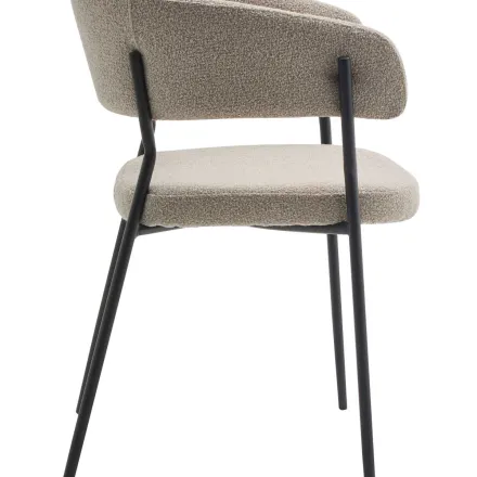 Simone Chaise De Salle A Manger En Tissu Bouclette thumbnail 2