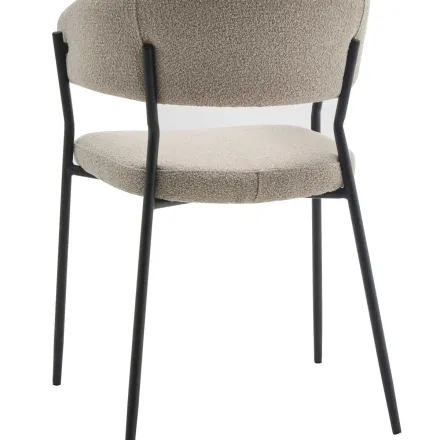 Simone Chaise De Salle A Manger En Tissu Bouclette thumbnail 4