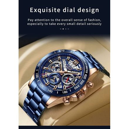 Montre-bracelet À Quartz Étanche Chronographe De Sport thumbnail 3