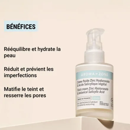 Crème Fluide Zinc Hyaluronate & Acide Salicylique Végétal thumbnail 2