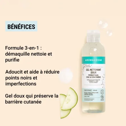 Gel Nettoyant Doux Prébiotique, Zinc & Concombre thumbnail 3