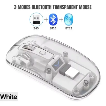 Souris Sans Fil Transparente 2.4g Pour Ordinateur Portable Souris Bluetooth Pour Tablette Ipad thumbnail 1