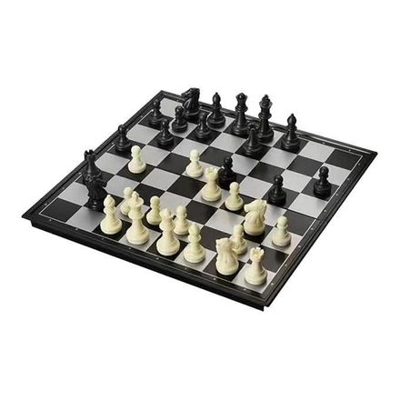 Jeu D'échecs 3-en-1 Pour Enfants Et Adultes - Backgammon Et Dames Inclus, Pliable Et Portable thumbnail 4