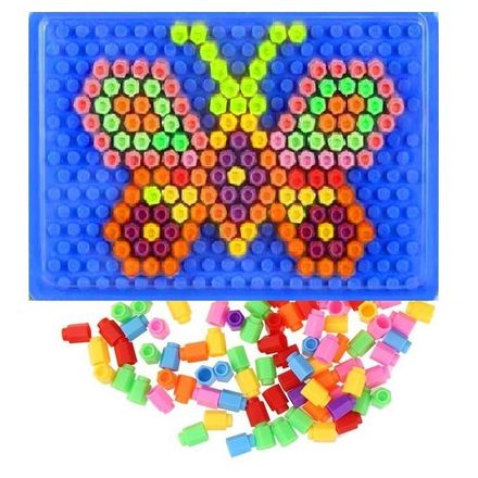 Tableau Créatif Le Disque Magique Jouets Ongles Puzzle Enfants Bleu thumbnail 3