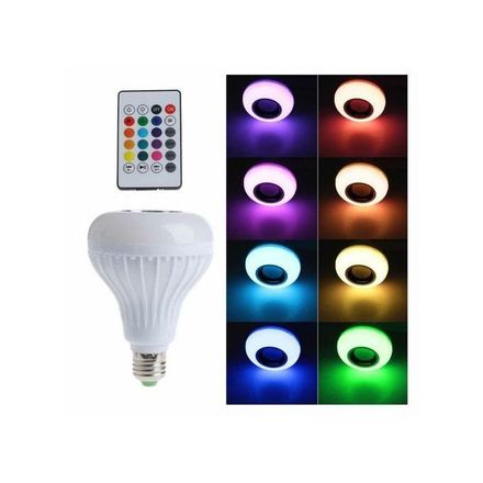 Led Wireless Bluetooth Speaker Light Bulb Music Playing Lamp + remote - 12w E27  thumbnail 3