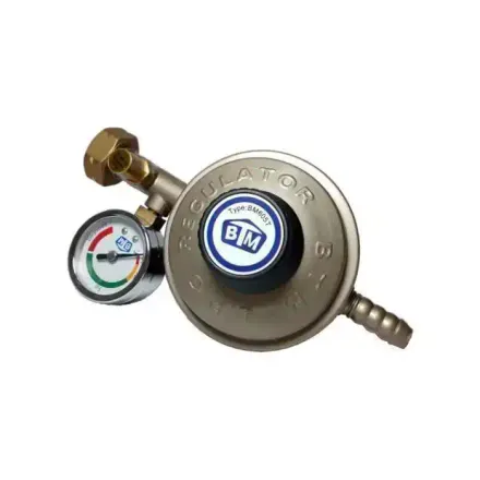 Régulateur De Gaz Butane Manomètre - Sécurité Intégrée - Acier - 16x10x8 Cm thumbnail 2