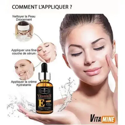 Sérum Visage & Contour Des Yeux 100 % Naturel – Vitamine E Antioxydante thumbnail 3