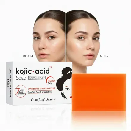 Kojic Acid Soap Guanjing Beauty – Savon Éclaircissant & Hydratant Visage Et Corps thumbnail 3