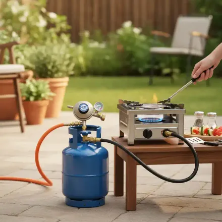 Détendeur De Gaz - Basse Pression - Avec Manomètre - Système De Sécurité thumbnail 3