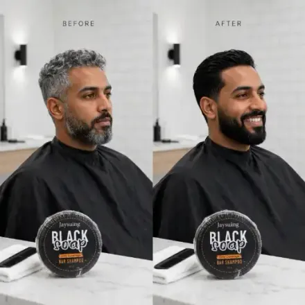 Shampoing Solide Anti-cheveux Blancs Pour Couvrir Les Cheveux Gris thumbnail 3