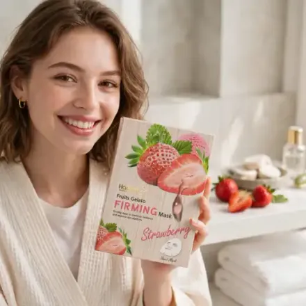 Lot De 10 Masques Visage - Raffermissants À La Fraise thumbnail 3