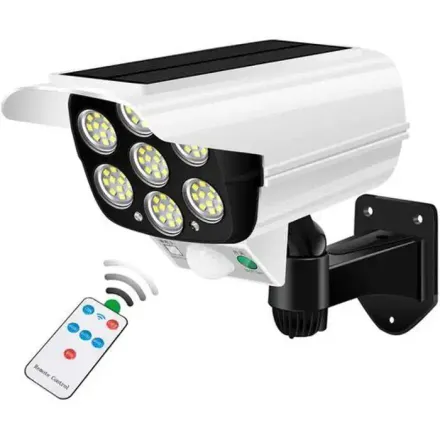 Lampe Solaire - Caméra Factice - Détecteur De Mouvement - 3 Modes D'éclairage - Ip66… thumbnail 1