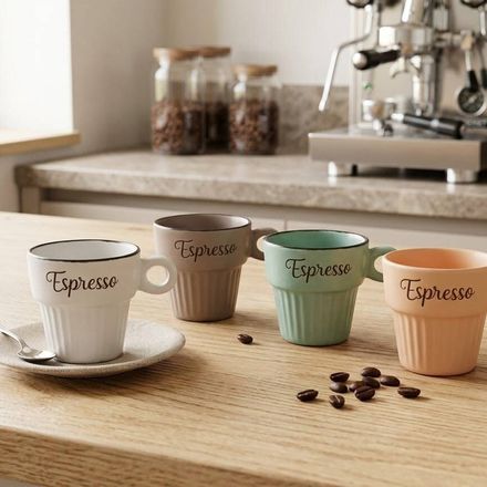 Tasse À Espresso En Céramique – Style Vintage - couleur aléatoire thumbnail 1