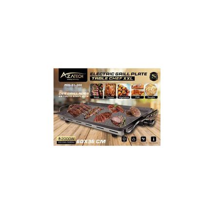Plaque À Grillade Plancha Barbecue Électrique Inoxydable thumbnail 1