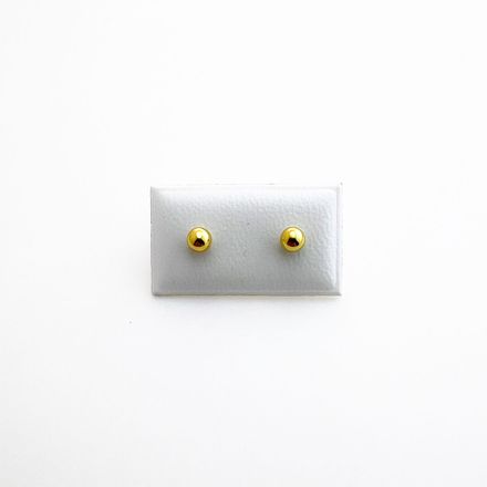 Boucles Doreilles Bébé Or Jaune 18k – Puces Rondes Scintillantes, Cadeau Précieux Et Sûr thumbnail 2