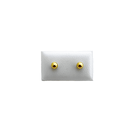 Boucles Doreilles Bébé Or Jaune 18k – Puces Rondes Scintillantes, Cadeau Précieux Et Sûr thumbnail 1