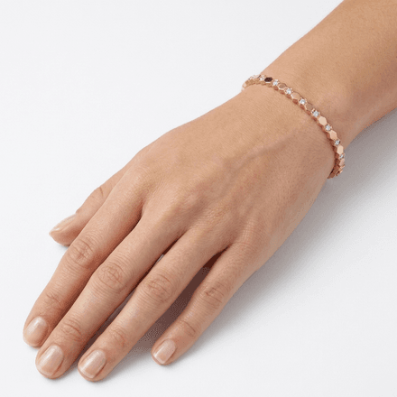 Bracelet Hexagone Prestige En Or Jaune 18 Carats & Oxyde De Zirconium thumbnail 2