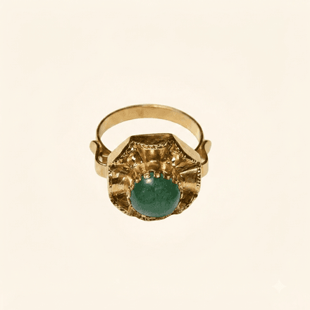 Bague Émeraude Souveraine En Or Jaune 18 Carats thumbnail 3