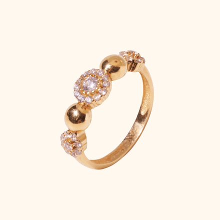 Bague De Mariage En Or Jaune 18 Carats – Éclat Intemporel & Design Romantique thumbnail 1