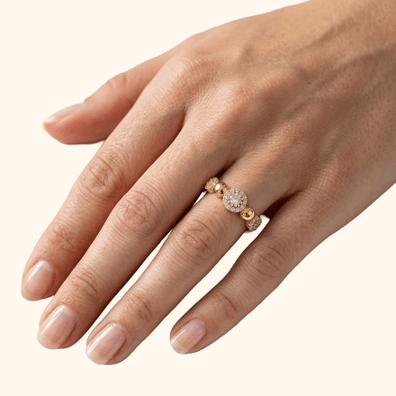 Bague De Mariage En Or Jaune 18 Carats – Éclat Intemporel & Design Romantique thumbnail 3