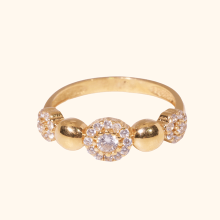 Bague De Mariage En Or Jaune 18 Carats – Éclat Intemporel & Design Romantique thumbnail 2
