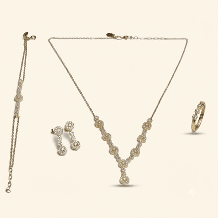 Parure Éclat Royal En Or Jaune 18 Carats thumbnail 1