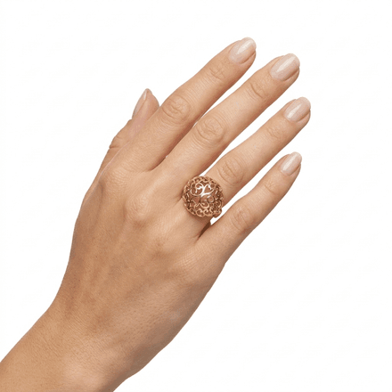Bague Arabesque Héritage En Or Jaune 18 Carats – Collection Élégance Royale thumbnail 3