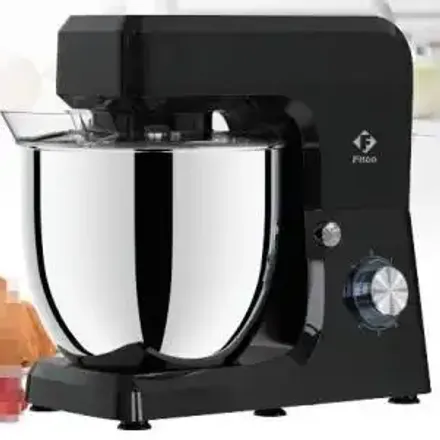 Robot Pétrin Multifonctions 2000 W – Bol Inox 8 L, 6 Vitesses, Noir thumbnail 1
