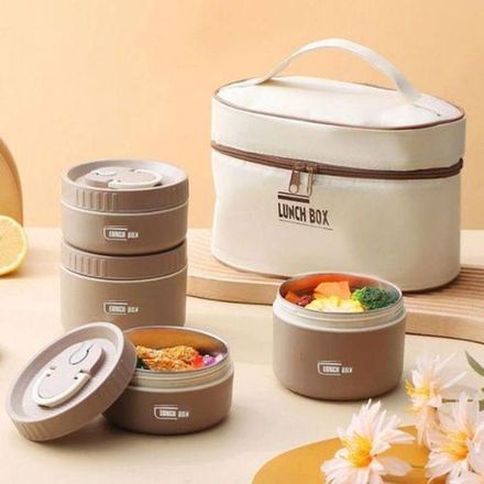 Lunch Box Isotherme En Acier Inoxydable Avec Sac Thermique thumbnail 1