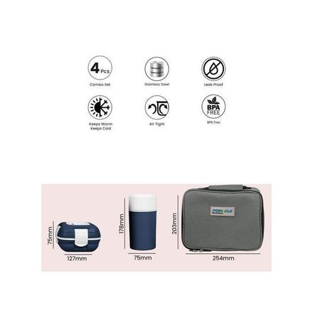 Ensemble Sac Isotherme Avec 2 Boîtes Lunch, Gourde Et Couverts thumbnail 4