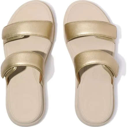 Sandales Flatforms F-Mode Go – Or Métallisé et Confort Ergonomique thumbnail 2