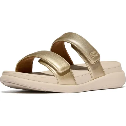Sandales Flatforms F-Mode Go – Or Métallisé et Confort Ergonomique thumbnail 4