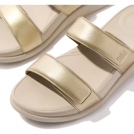 Sandales Flatforms F-Mode Go – Or Métallisé et Confort Ergonomique thumbnail 5