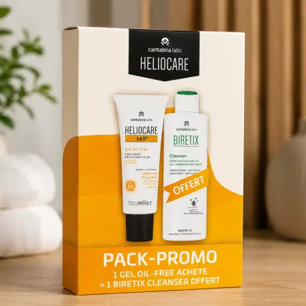 360° Gel Oil-free Spf50 + Biretix Cleanser Offert – Pack Promo thumbnail 2