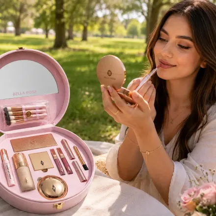 Coffret Maquillage Luxury Beauty Set – Kit Complet Visage, Lèvres & Yeux Avec Accessoires thumbnail 3