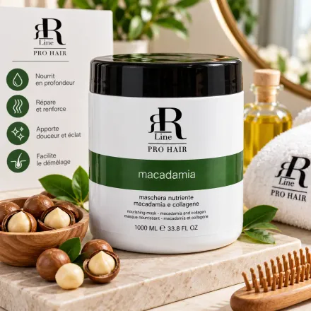 Masque Capillaire Pro Hair À La Macadamia & Collagène – 1000 Ml – Soin Nourrissant Et Réparateur thumbnail 4
